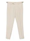 Berwich Pleated Side-buckle Trousers In Sand