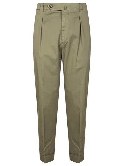 Berwich Relaxed Fit Pleated Cuffed Trousers In Multi