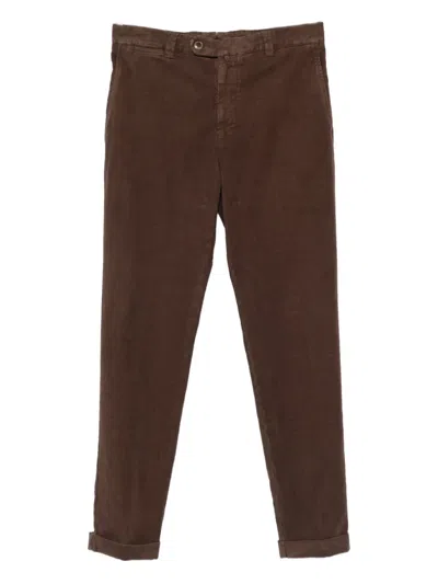 Berwich Retor Cuffed Trousers In Brown