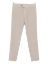 Berwich Retro Button Cuffed Trousers In Neutral