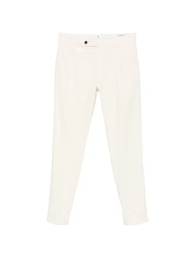 Berwich Retro Long Pleated Trousers In Neutral