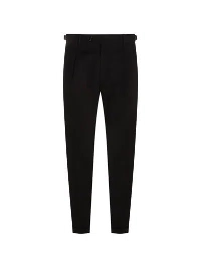 Berwich Retro Long Slim-fit Trousers In Black