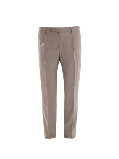 Berwich Retro Slim-fit Trousers In Neutral