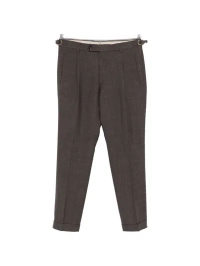 Berwich Retro Tailored Trousers In Brown