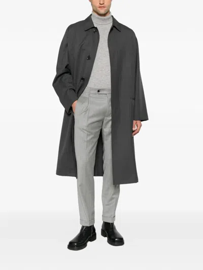 Berwich Retro Tapered-leg Side-adjuster Trousers In Gray
