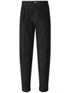 Berwich Wool Cargo Trousers In Black