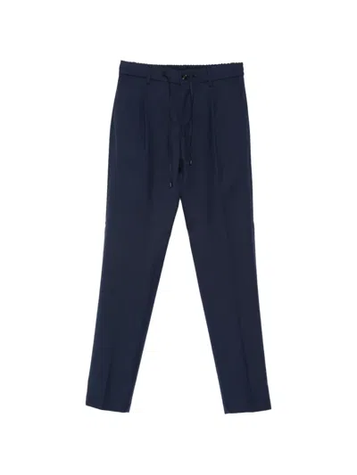 Berwich Spiaggia Drawstring Trousers In Blue