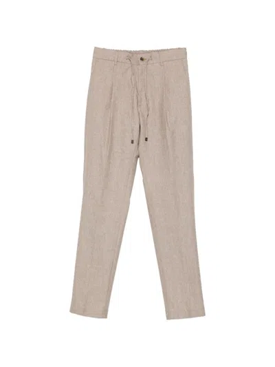 Berwich Spiaggia Drawstring Trousers In Neutral
