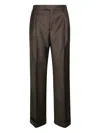 Berwich Tailored Trousers Featuring Pleated Design In Brown