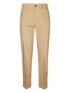 Berwich Trousers With Back Pockets And Cuffed Hem In Brown