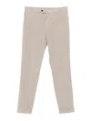 Berwich Retro Button Cuffed Trousers In Gray