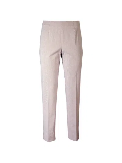 Berwich Striped Trousers In Neutral
