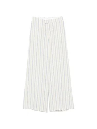 Berwich Striped Wide Leg Trousers In Multi