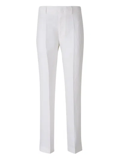 Berwich Tailored Linen Trousers In White