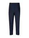 Berwich Tailored Oversized Pants With Classic Waistband In Blue