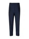 Berwich Tailored Oversized Pants With Classic Waistband In Blue