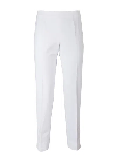 Berwich Tailored White Pants With Mid-rise Waist