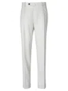 Berwich Tailored Wool Pants With Textured Finish In White