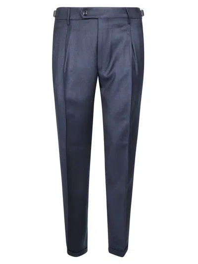 Berwich Tailored Wool Trousers In Blue