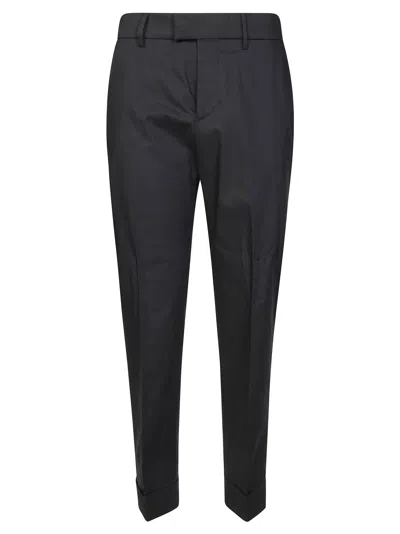 Berwich Technical Cigarette Cuffed Trousers In Black