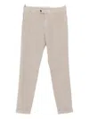 Berwich Retro Button Cuffed Trousers In Neutral