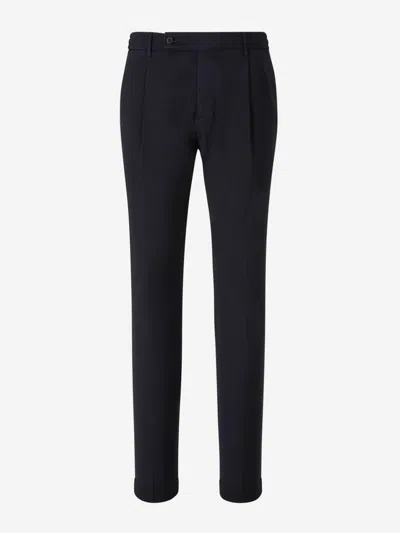 Berwich Trousers Retrolong Wool In Black