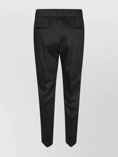 Berwich Trousers With Back Pockets And Cuffed Hem