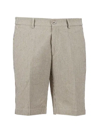 Berwich Vertical-stripe Tailored Shorts In Neutral