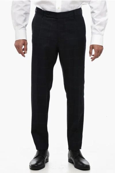 Berwich Virgin Wool Checked Pants