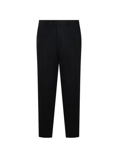 Berwich Virgin Wool Trousers In Black