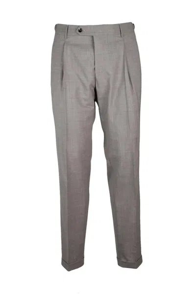 Berwich Virgin Wool/elastane Trousers - Grey In Gray