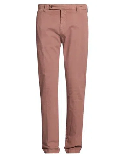 Berwich Vissuto Man Pants Antique Rose Size 36 Cotton, Elastane In Brown