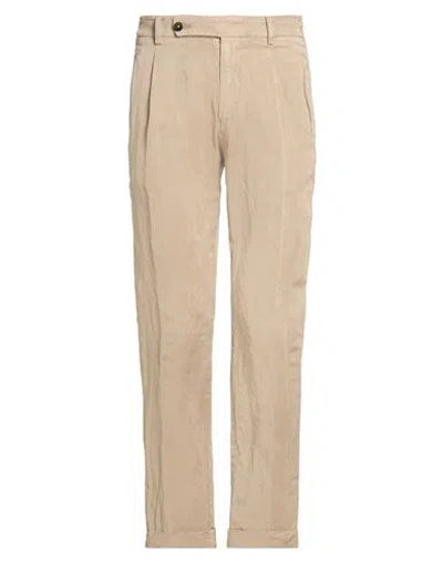 Berwich Vissuto Man Pants Beige Size 32 Lyocell, Linen In Neutral