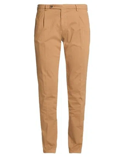Berwich Vissuto Man Pants Camel Size 42 Cotton, Elastane In Sand