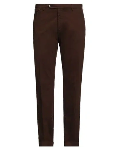 Berwich Vissuto Man Pants Chocolate Brown Size 42 Cotton, Elastane