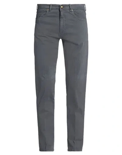 Berwich Vissuto Man Pants Lead Size 33 Cotton, Elastane In Gray