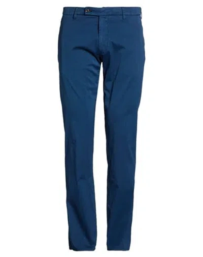 Berwich Vissuto Man Pants Midnight Blue Size 38 Cotton, Silk, Elastane