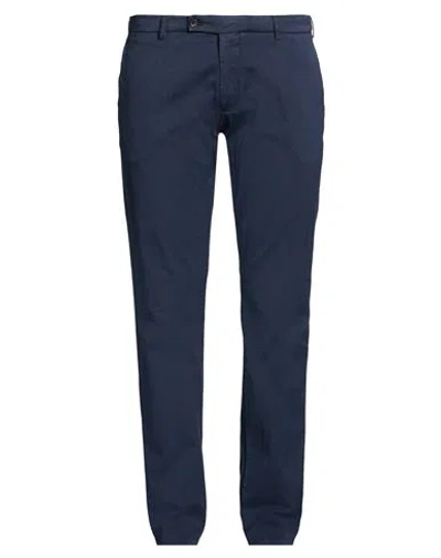 Berwich Vissuto Man Pants Navy Size 38 Cotton, Silk, Elastane In Blue