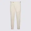 Berwich White Cotton Pants In Multi