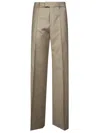 Berwich Wide-leg Straight-leg Cashmere Wool Trousers In Brown