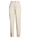 Berwich Woman In  Woman Pants Beige Size 2 Cotton, Elastane In White