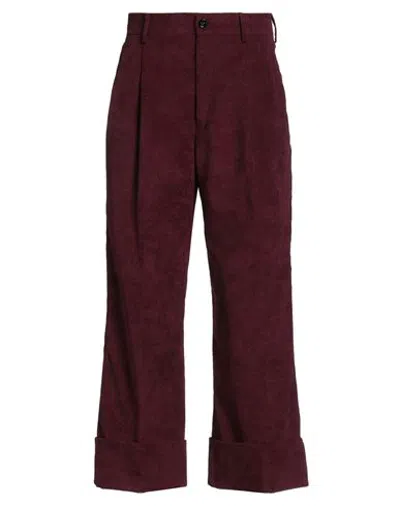 Berwich Woman In  Woman Pants Burgundy Size 0 Polyester, Polyamide, Elastane In Brown