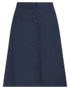 Berwich Woman Midi Skirt Blue Size 12 Polyester, Polyamide