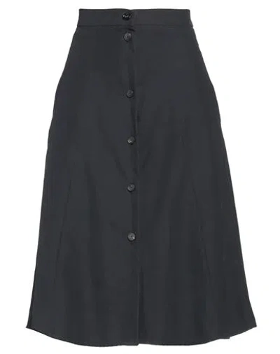 Berwich Woman Midi Skirt Midnight Blue Size 4 Polyester, Polyamide