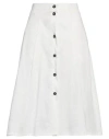 Berwich Woman Midi Skirt White Size 8 Polyester, Polyamide
