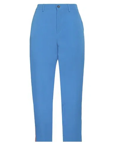 Berwich Woman Pants Azure Size 6 Polyester, Elastane In Blue