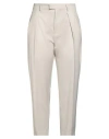 Berwich Woman Pants Beige Size 10 Polyester, Viscose, Elastane In White