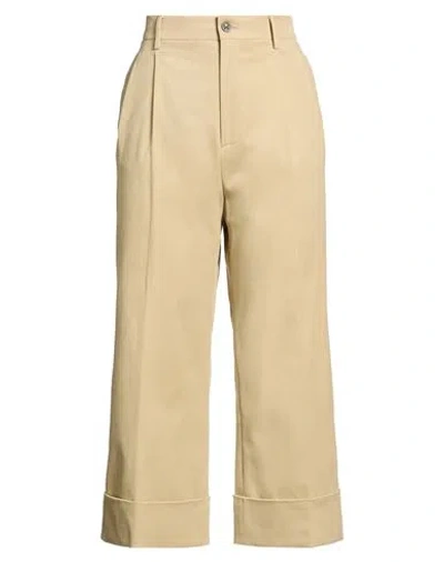 Berwich Woman Pants Beige Size 2 Cotton, Elastane In Brown
