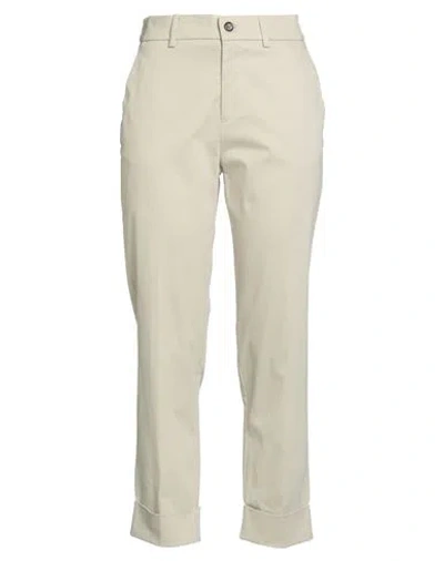 Berwich Woman Pants Beige Size 4 Cotton, Elastane