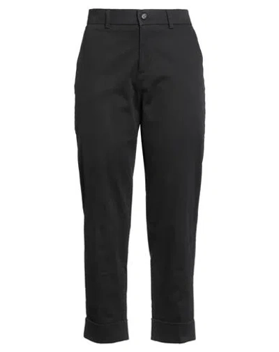 Berwich Woman Pants Black Size 6 Cotton, Elastane